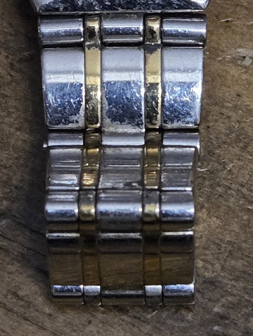 Citizen Eco Drive Two-Tone Silver and Gold Bracelet Watch with Black Dial - Picture 6 of 7